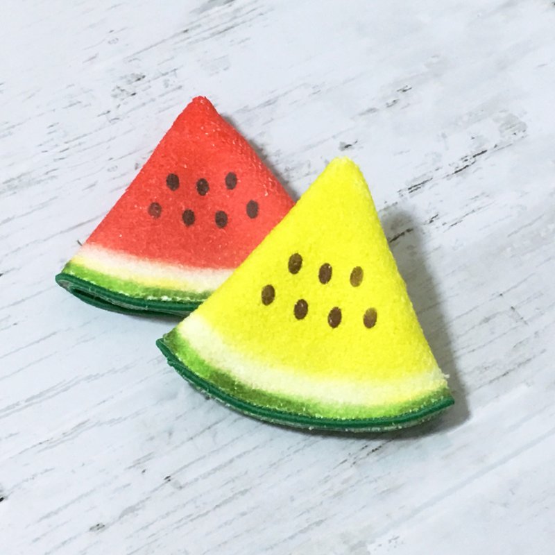 Watermelon handkerchief yellow - 手帕/方巾 - 棉 黄色