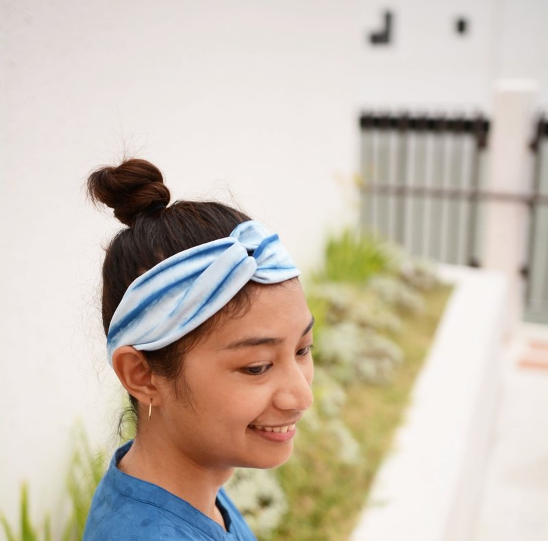 洋流-蓝染发带 - 发饰 - 聚酯纤维 