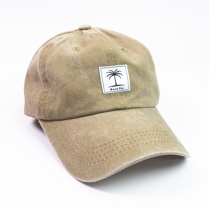 海岛生活 浅咖啡色复古老帽 Island Living BURA Vintage Cap - 帽子 - 棉 卡其色