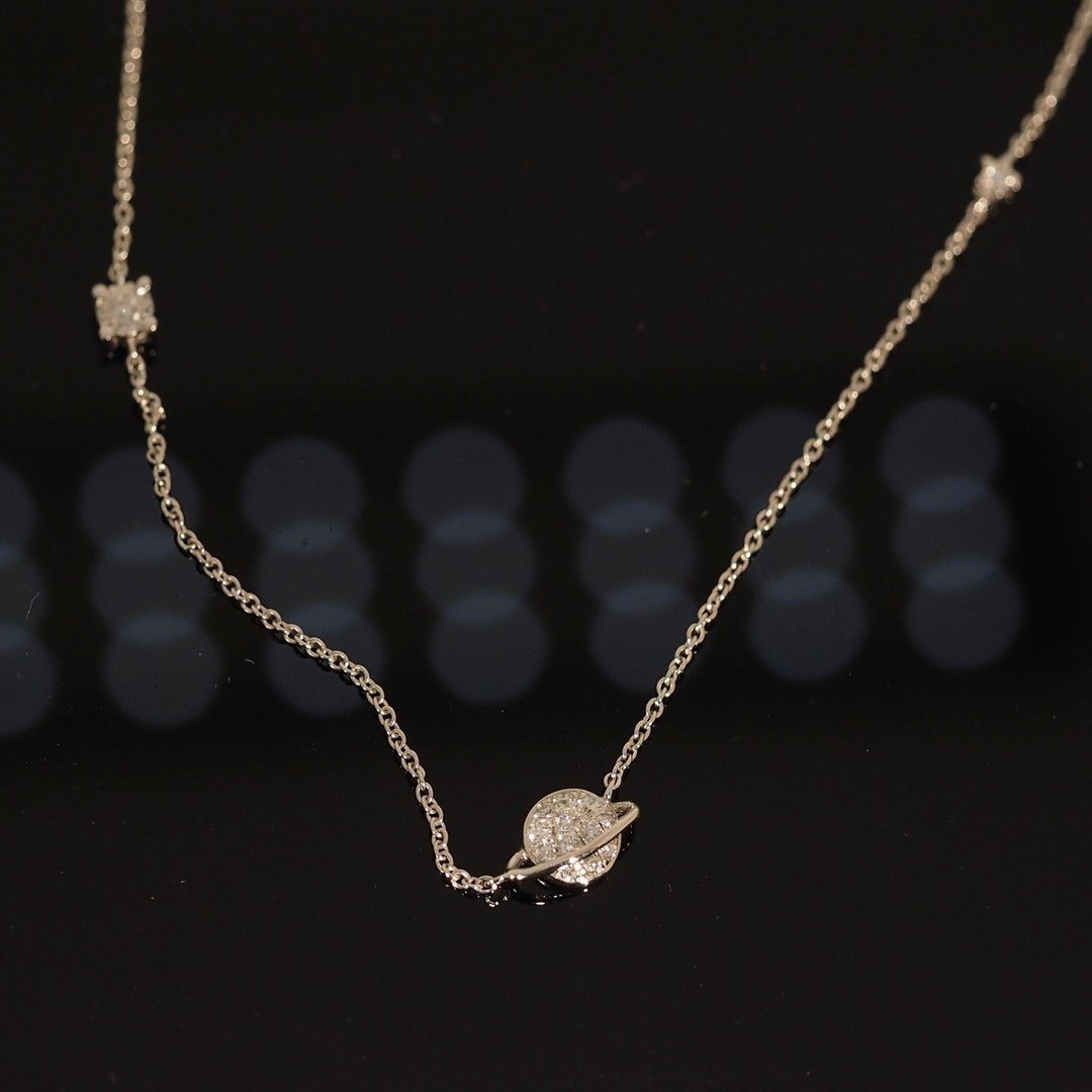 18K金钻石宇宙项链18K Gold The Diamond Universe Necklace - 项链 - 贵金属 
