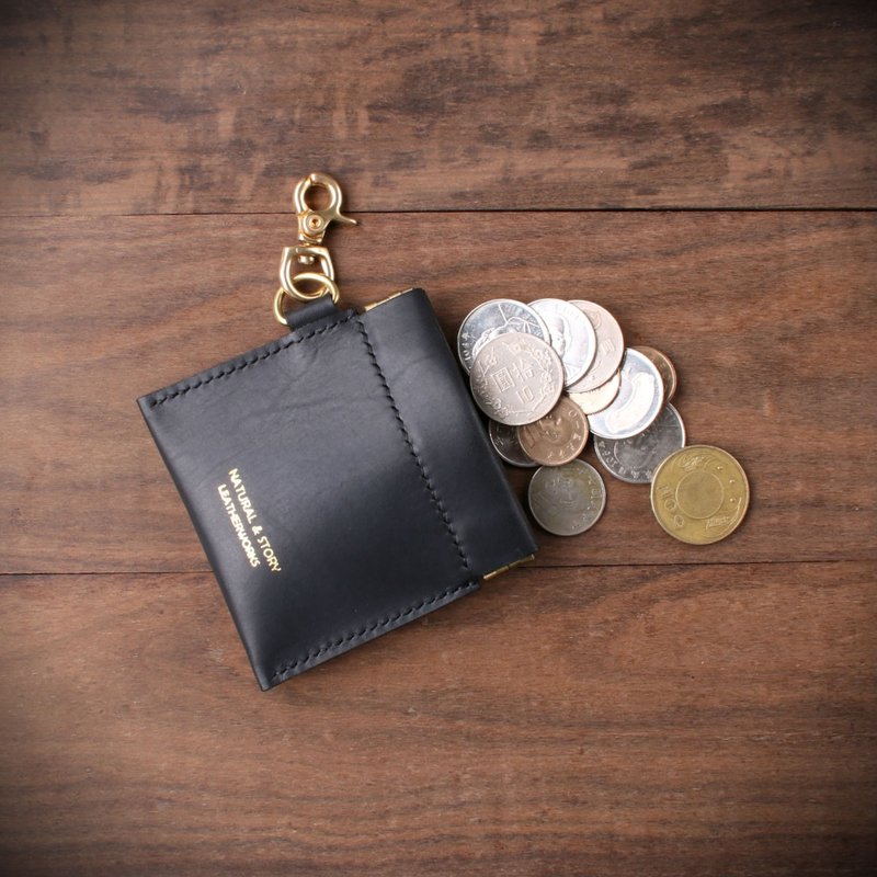 【NS手工皮件】皮革弹片口金包/零钱包/礼物 (免费打印) - 零钱包 - 真皮 