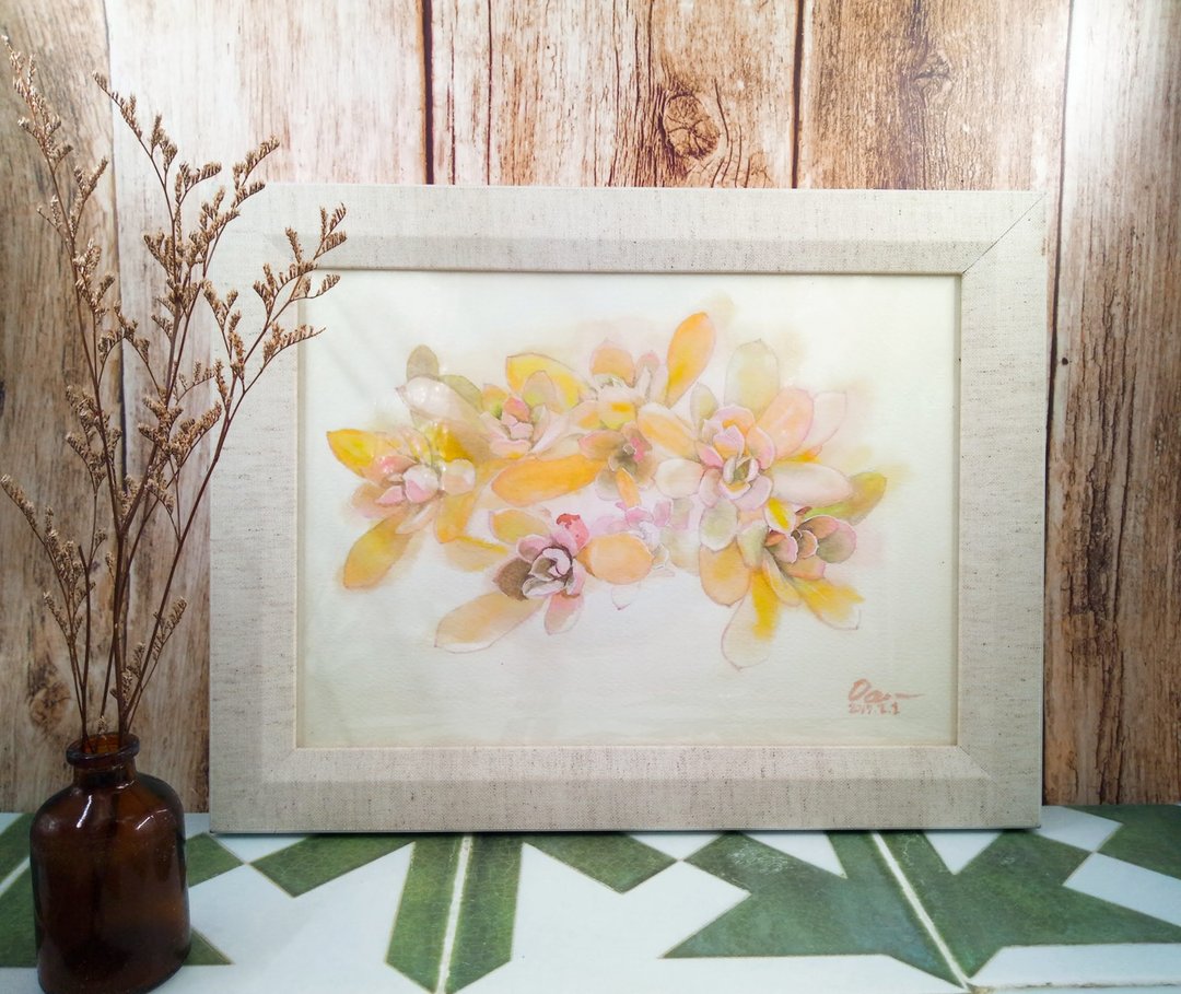 绿霓 水彩原画 - 海报/装饰画/版画 - 纸 黄色