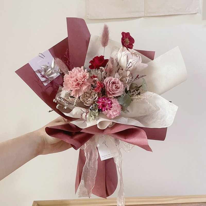 【母亲节花礼】康乃馨 母亲节花束 永生康乃馨 韩系花束 永生花束 - 干燥花/捧花 - 植物．花 