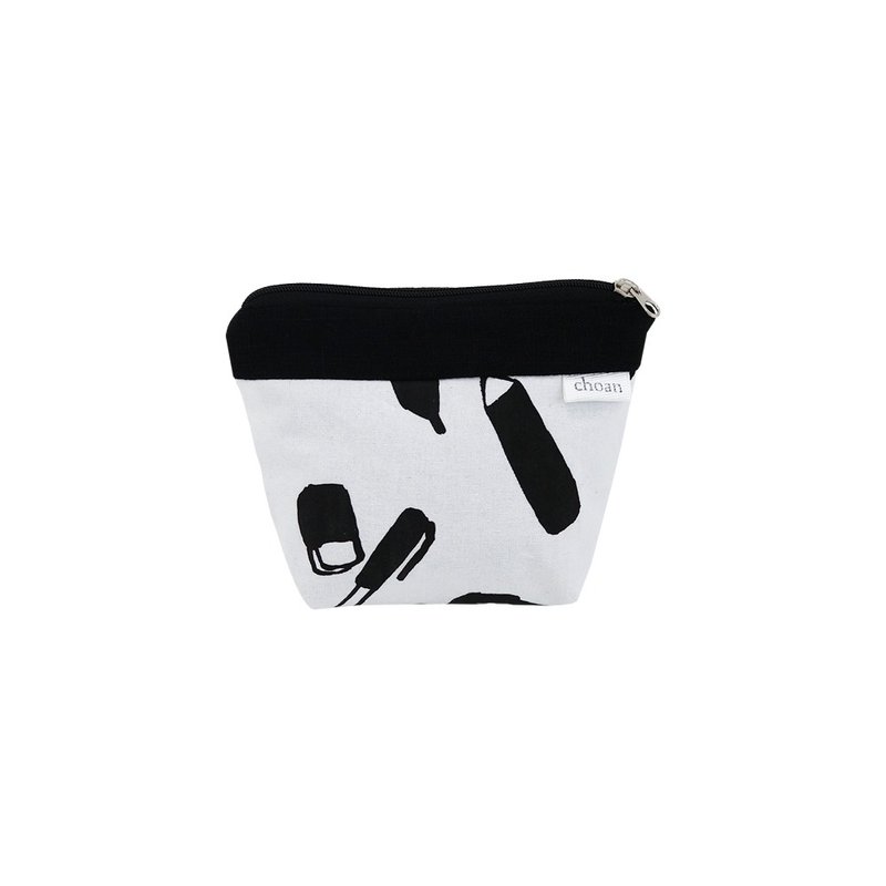 迷你自立袋-文具 - 化妆包/杂物包 - 棉．麻 黑色