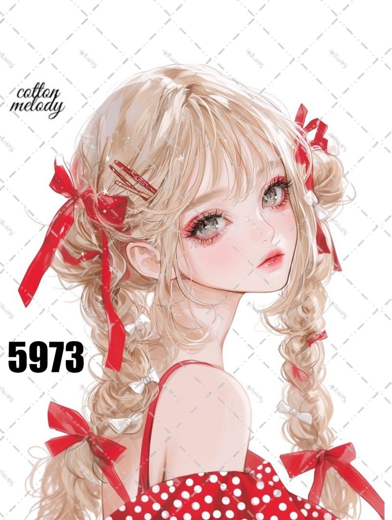 原创贴纸 no.5973 人物贴纸 原创贴纸 女孩贴纸 原创人物贴纸 - 贴纸 - 纸 