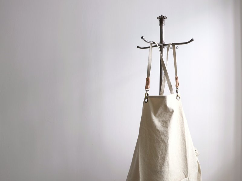 职人帆布围裙  日本帆布 水洗帆布  工作围裙  厨房帮手 - 围裙 - 棉．麻 卡其色