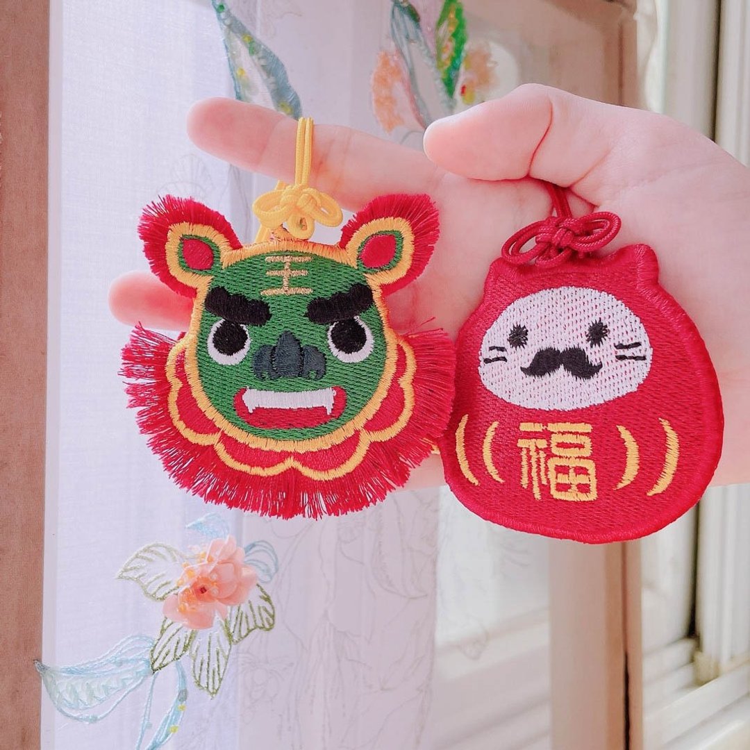 【DIY 材料包】除秽平安香包 | 生日礼物 | 成品 | 定制 - 编织/刺绣/羊毛毡/裁缝 - 其他材质 红色