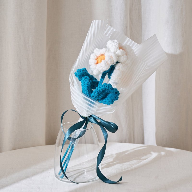 小雏菊钩针花 /初学者可/台北迪化街 - 编织/羊毛毡/布艺 - 羊毛 