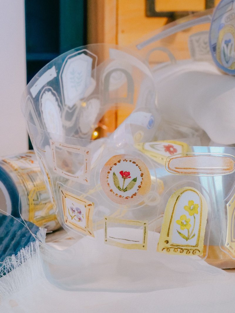 框与花 亮面雾金割型PET胶带(特油加白墨含离型纸) - 纸胶带 - 其他材质 