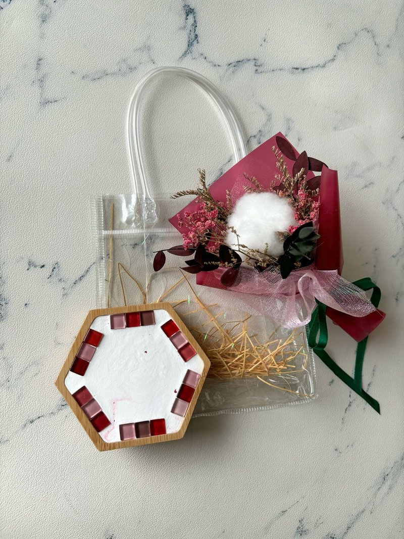 【现货。圣诞节】马赛克杯垫 石膏杯垫 小花束 交换礼物 - 杯垫 - 其他材质 