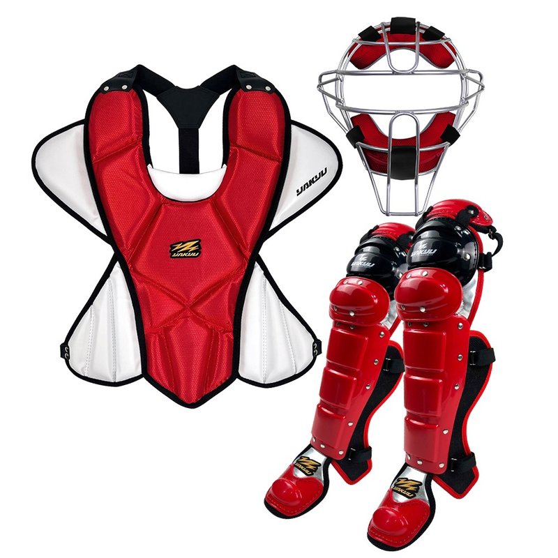 【野YAKYU】职业用捕手护具组 - 红 - 运动配件 - 塑料 红色