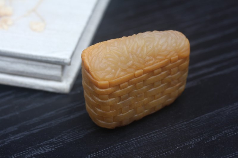 【丰衣足食】三彩玉玉石吊坠手工雕刻毛衣链文艺复古五谷丰登 - 项链 - 玉石 绿色