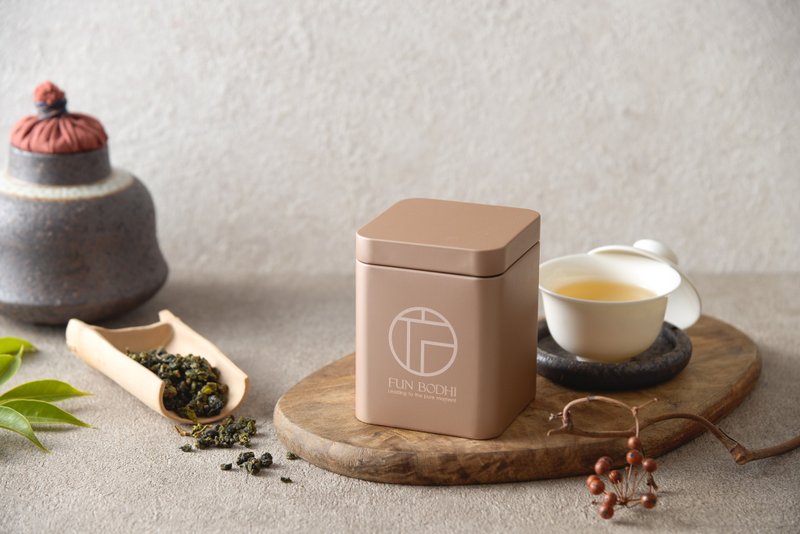 台湾梨山贵妃蜜香乌龙茶叶(50g/球) 玫瑰金储茶罐装 - 茶 - 其他材质 卡其色