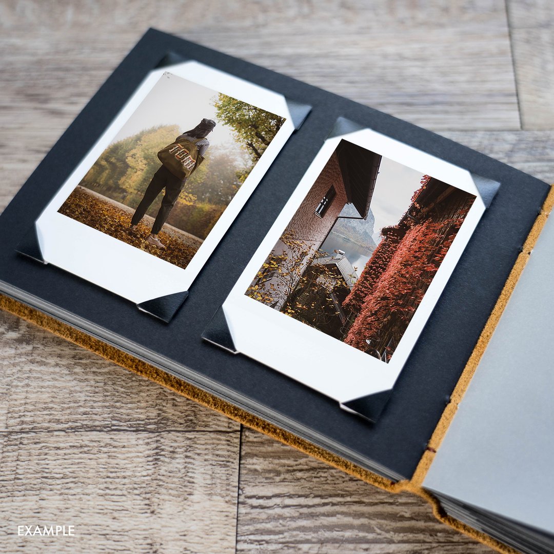 相片集 Instax Mini Album, Fujifilm Instax Mini, Vintage Style Scrapbook - 相簿/相册 - 真皮 