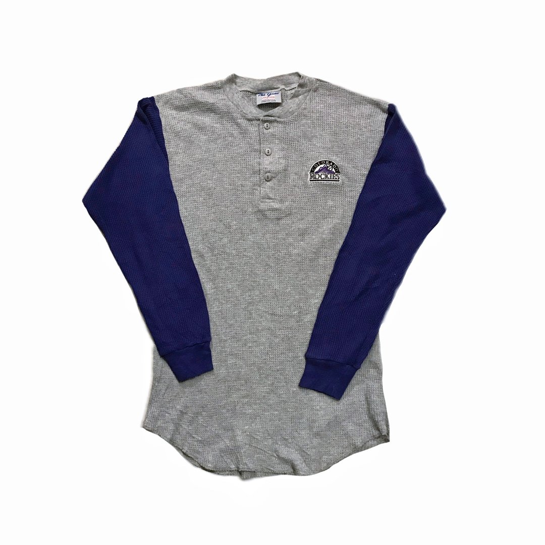 Vintage Thermal long sleeves 古着美国职棒洛矶队长袖上衣 - 男装上衣/T 恤 - 棉 多色