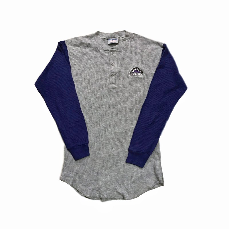Vintage Thermal long sleeves 古着美国职棒洛矶队长袖上衣 - 男装上衣/T 恤 - 棉 多色