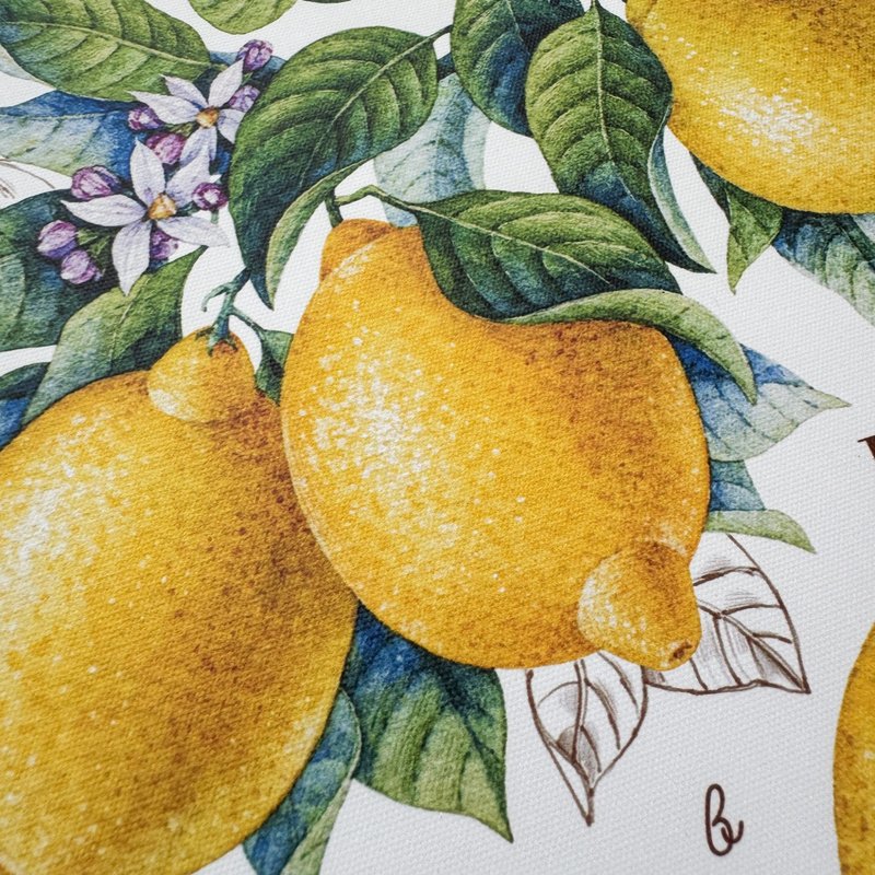 【微瑕特惠】【福利品】清新柠香 - 复古柠檬餐厨挂画/古典风水果 - 海报/装饰画/版画 - 棉．麻 黄色