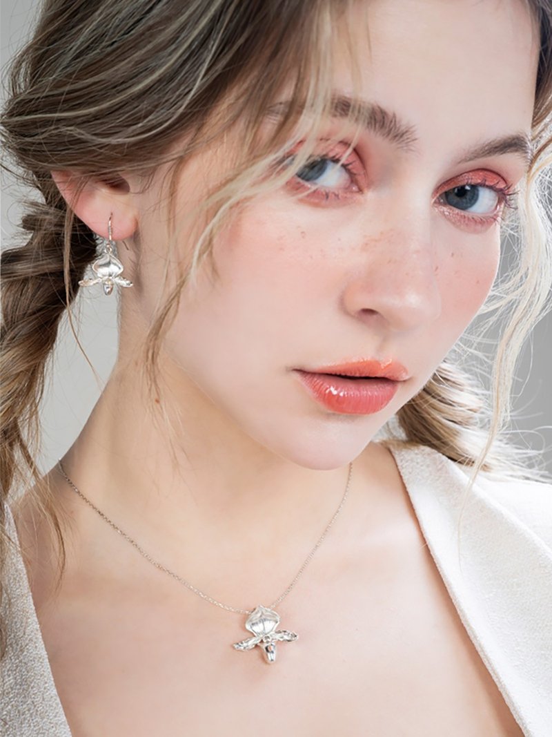 925纯银 仙履兰单坠 SLOp04 - 项链 - 纯银 