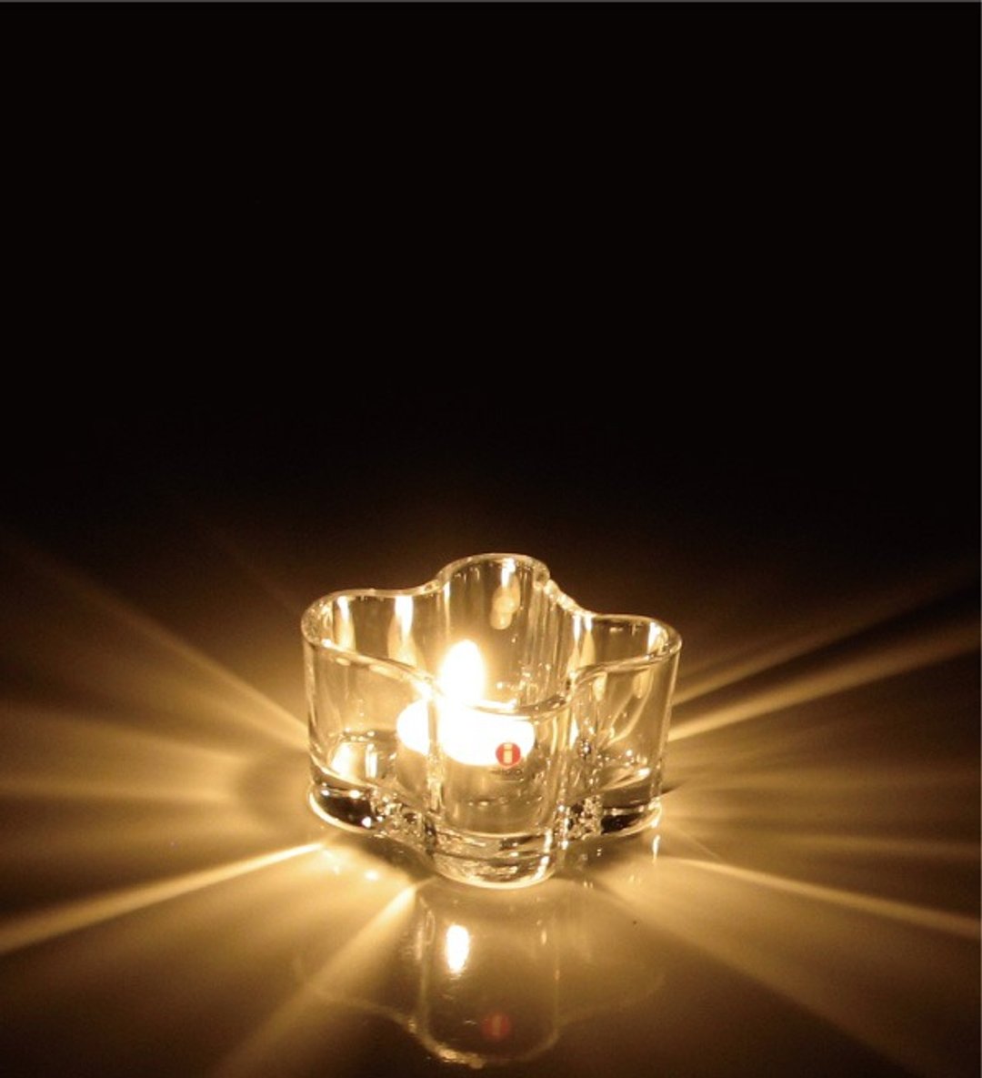 芬兰Iittala Aalto湖泊系列无铅水晶玻璃烛台(透明色) - 蜡烛/烛台 - 玻璃 白色