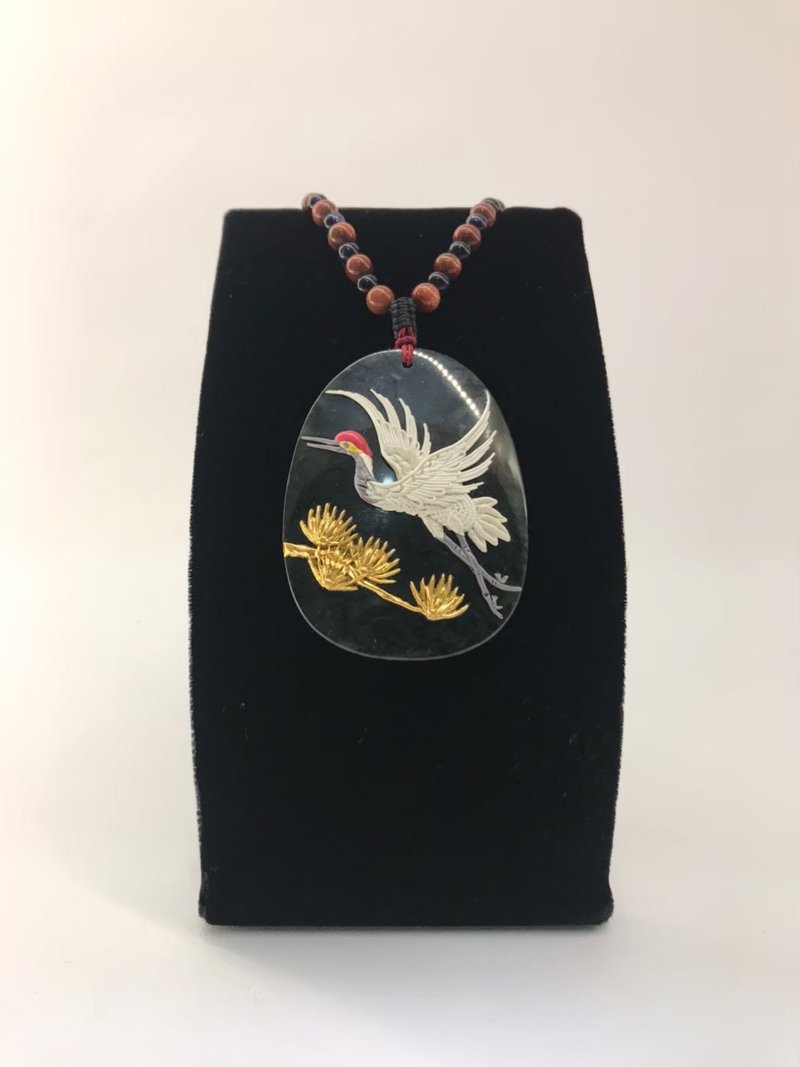 晨墨饰金系列-松鹤  坠子 项链  饰品 - 项链 - 玉石 