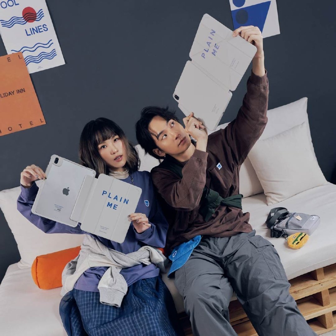 plain-me PLAIN 强悍磁吸 iPad 三折/Y 折保护壳 - 平板/电脑保护壳 - 塑料 多色