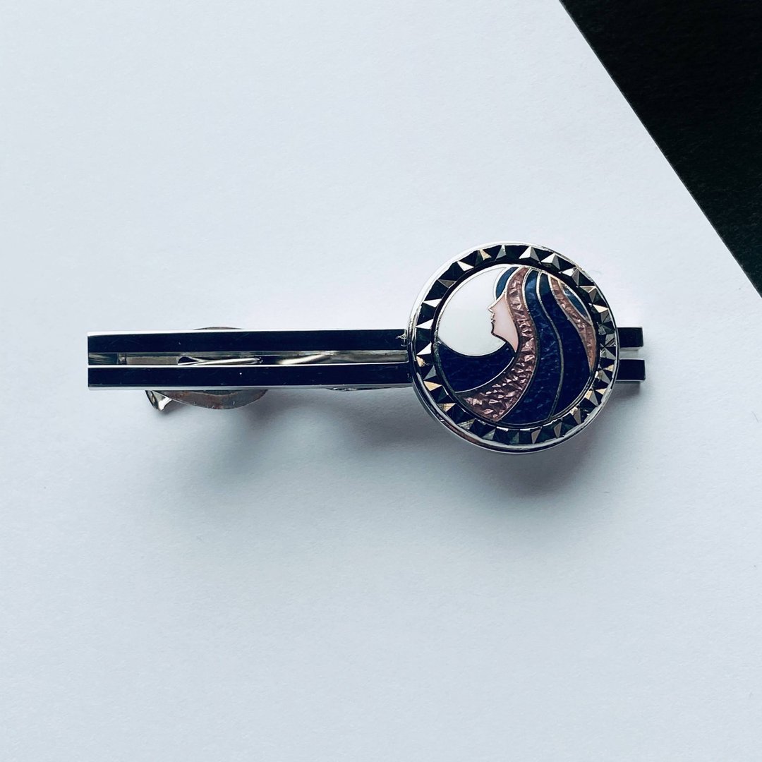 Profile [Amethyst Amethyst] Cloisonne Tie Clip Red Copper Metal Cloisonne - 领带/领带夹 - 其他材质 紫色