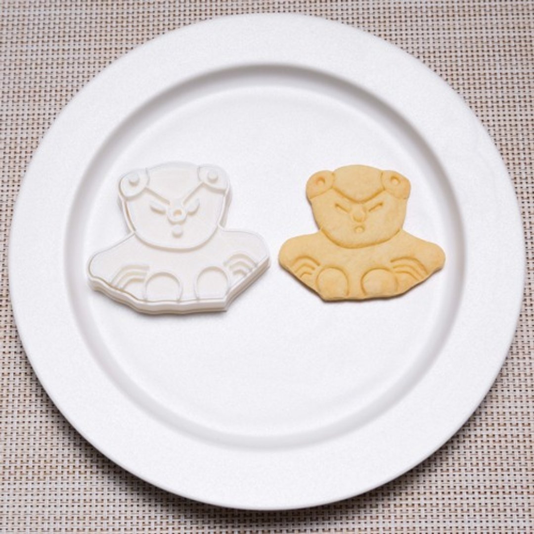 Teddy bear clay figurine (cookie cutter / cookie type) - 厨房用具 - 木头 