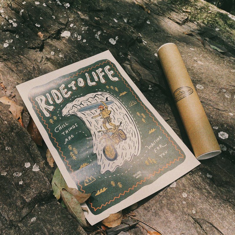 海岛浪波HISLANDWAVES-RIDE TO LIFE-海报 - 其他 - 纸 绿色