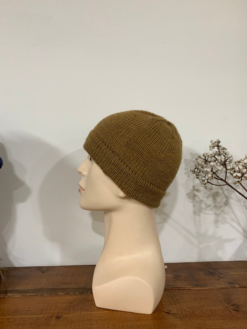 师父毛线帽。尼姑毛线帽。和尚毛线帽。赭色。出家人毛帽。憎毛帽 - 帽子 - 羊毛 咖啡色