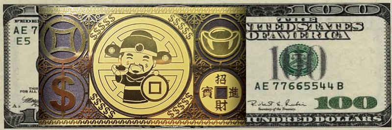 招财进宝-冰箱贴 - 书签 - 铜/黄铜 