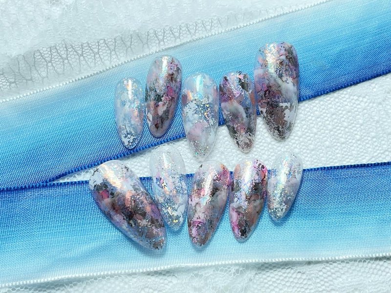 穿戴甲/穿衫甲/手工绘制/彩箔晕染 - 指甲油/指甲贴 - 其他材质 