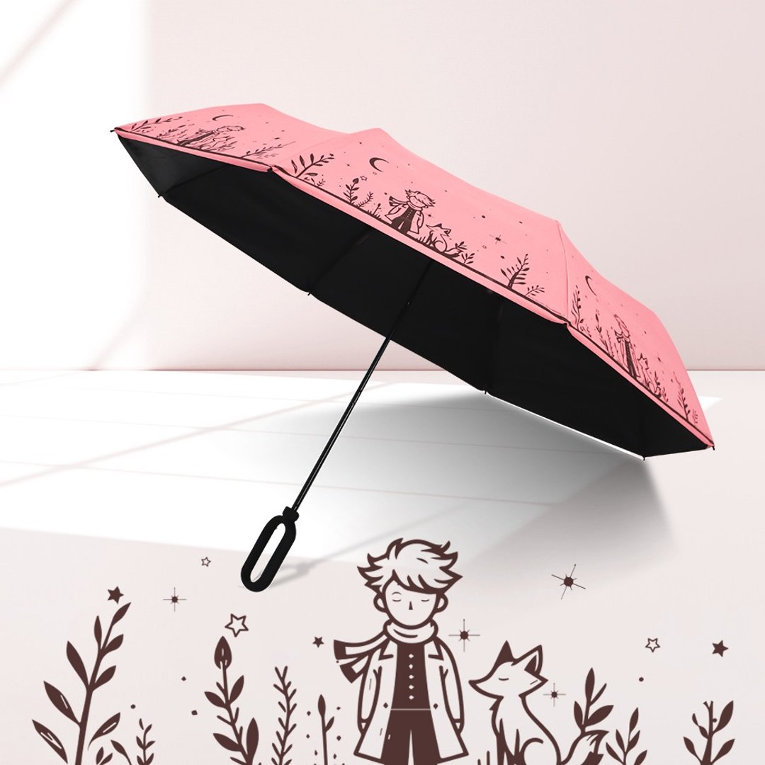 双龙 小王子扣环三折伞 防晒遮阳伞雨伞折伞 B5903(樱花粉) - 雨伞/雨衣 - 防水材质 粉红色