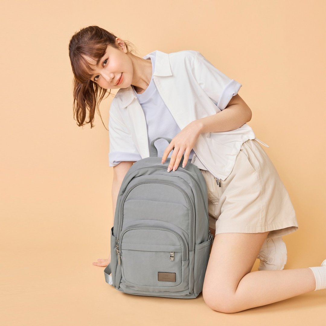 后背包-莫凡多隔层防泼水后背包-6006-30-多色任选 - 后背包/双肩包 - 尼龙 灰色