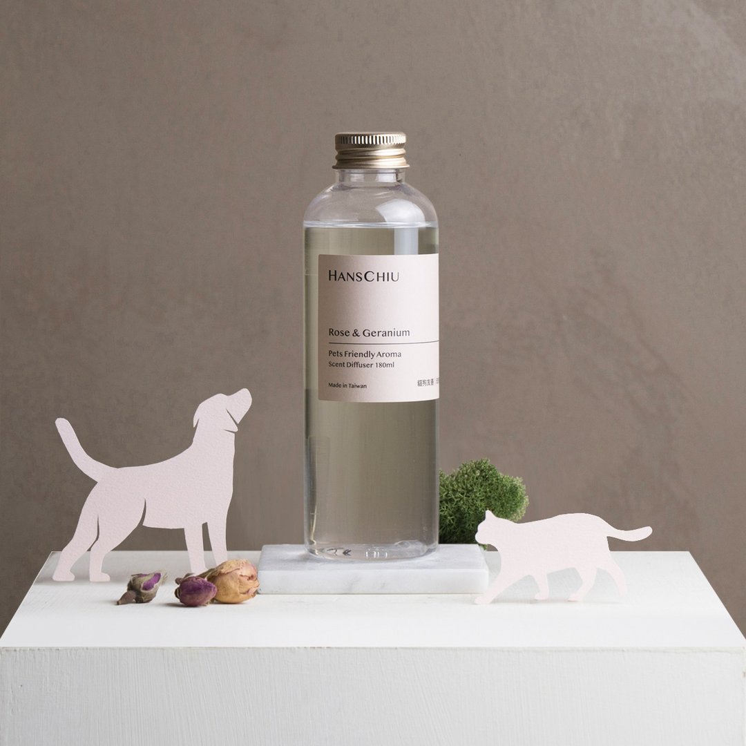 宠物友善/ 居家扩香补充瓶180ml 玫瑰&天竺葵 - 香薰/精油/线香 - 浓缩/萃取物 金色