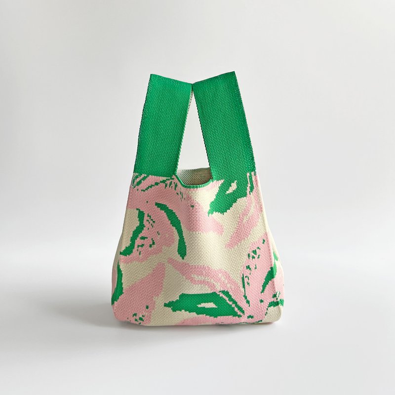 蕨柔手拿针织包 - 东洋山苏花 | 针织 手拿包 小包 提袋 圣诞节 - 手拿包 - 其他人造纤维 粉红色