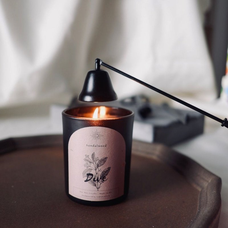 No.V 檀香 大豆蜡蜡烛 - 蜡烛/烛台 - 玻璃 