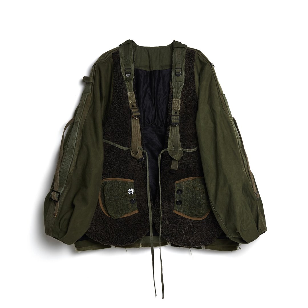 ONEOFF M6 Remade Bomber Jacket - 男装外套 - 棉 卡其色