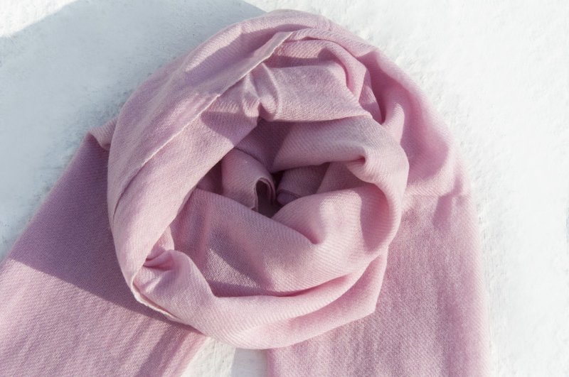 喀什米尔羊绒 羊绒围巾 编织围巾 手工编织 喀什米尔Cashmere 羊绒围巾 纯羊毛围巾披巾 戒指绒披肩圣诞-玫瑰浅粉 - 围巾/披肩 - 羊毛 粉红色
