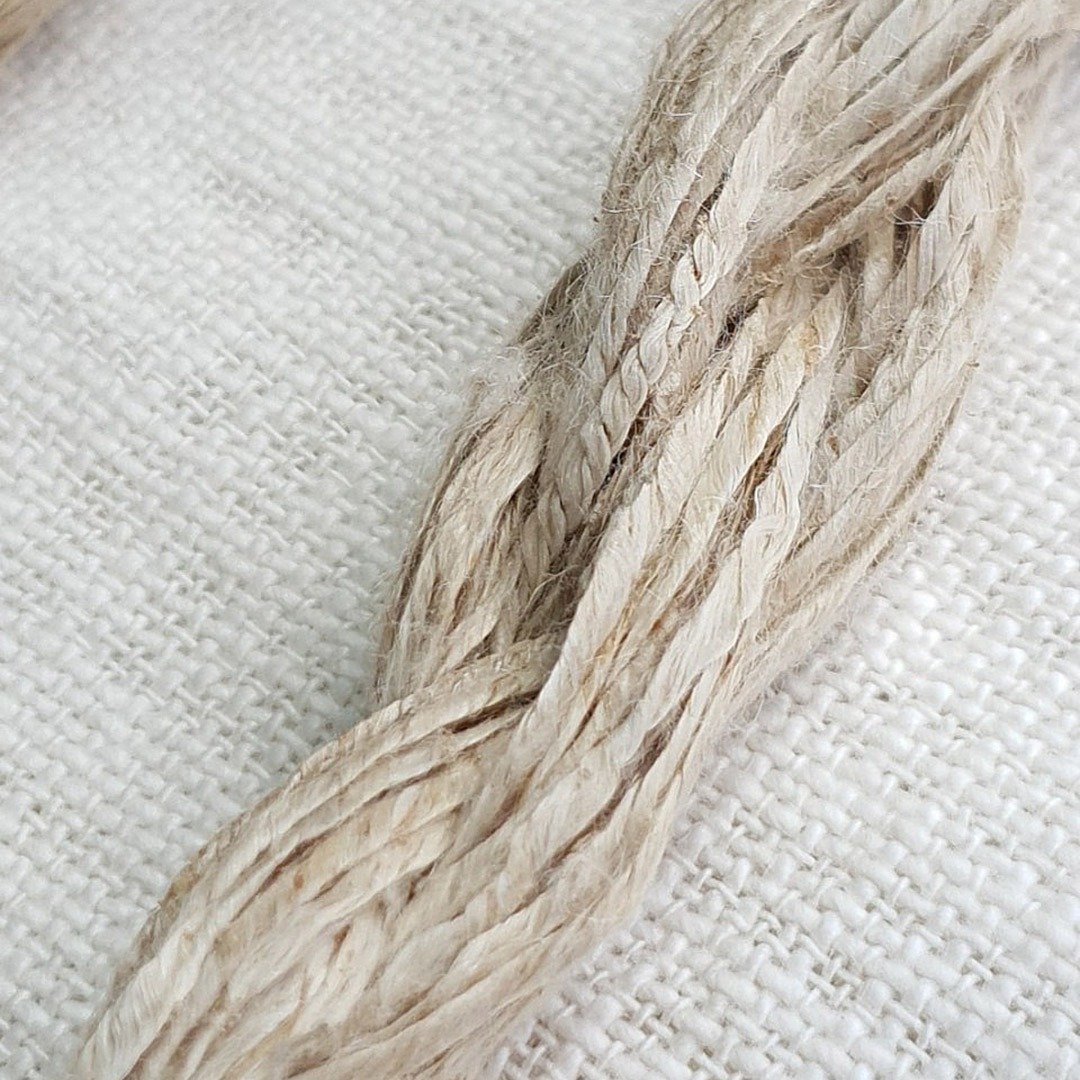 Hand Spun Hemp Yarn, Natural - 编织/刺绣/羊毛毡/裁缝 - 棉 咖啡色