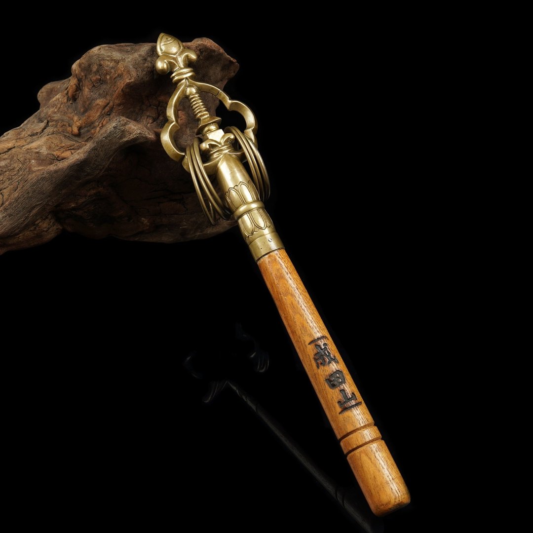 日本东密法器 -20 世纪成田山新胜寺金刚法杖 (全长 30 厘米) - 其他 - 其他材质 