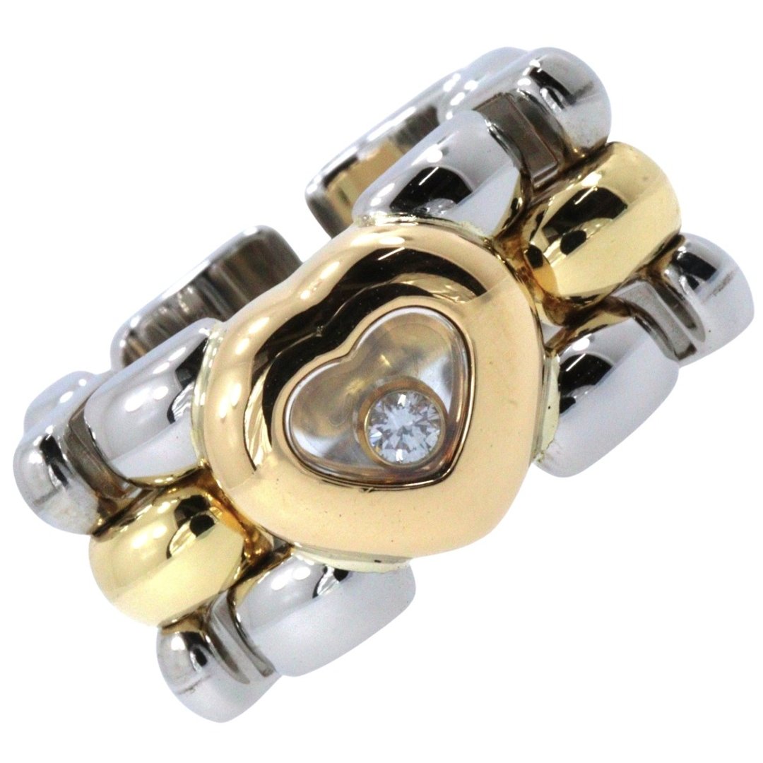 【日本直送】萧邦 Happy Diamonds 11 号 戒指 心形 82/8401-20 18K 黄金×不锈钢 贵重宝石约 12.3g【二手】 - 戒指 - 贵金属 金色