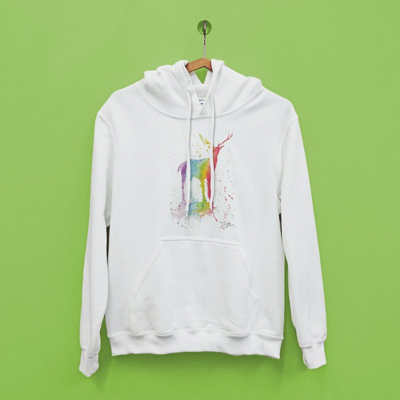 Rainbow deer 美国GILDAN棉柔质感 连帽T恤 - 中性连帽卫衣/T 恤 - 棉．麻 