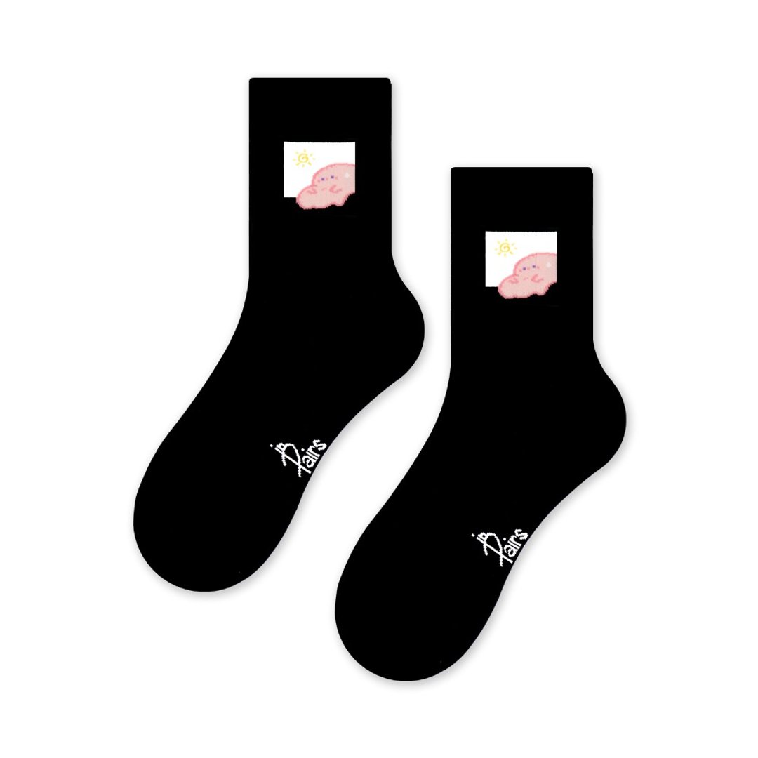 【in Pairs】肉泥好热 | 中筒袜 袜子 潮袜 - 袜子 - 棉．麻 多色