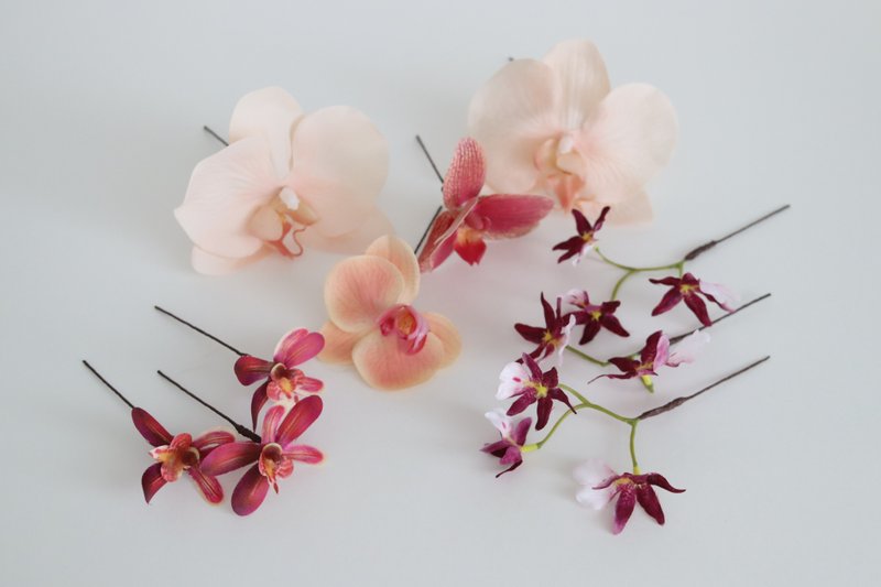 日本手作花饰组 - 发饰 - 其他材质 粉红色