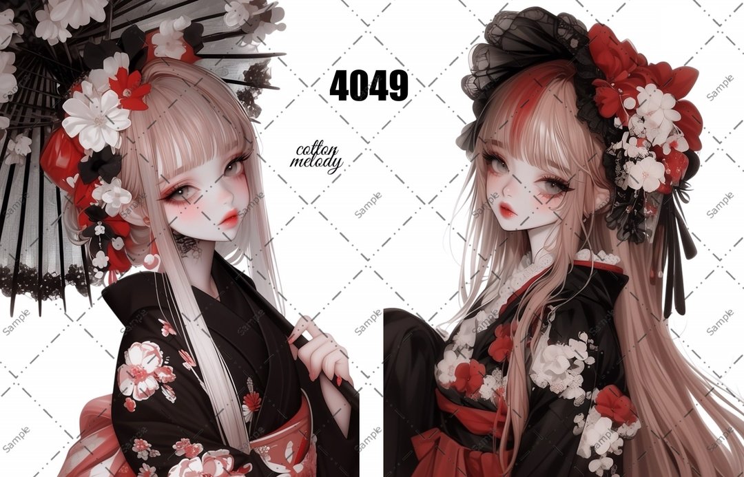 original sticker no.4049 人物贴纸 原创贴纸 原创人物贴纸 装饰贴纸 cotton melody - 贴纸 - 纸 