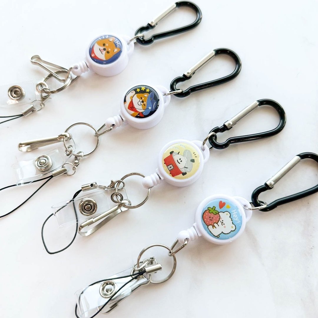 波波熊 x 哩哩扣扣 x 柴之助 / 登山钩钥匙圈伸缩扣 (4 图) STE-71 - 钥匙链/钥匙包 - 塑料 