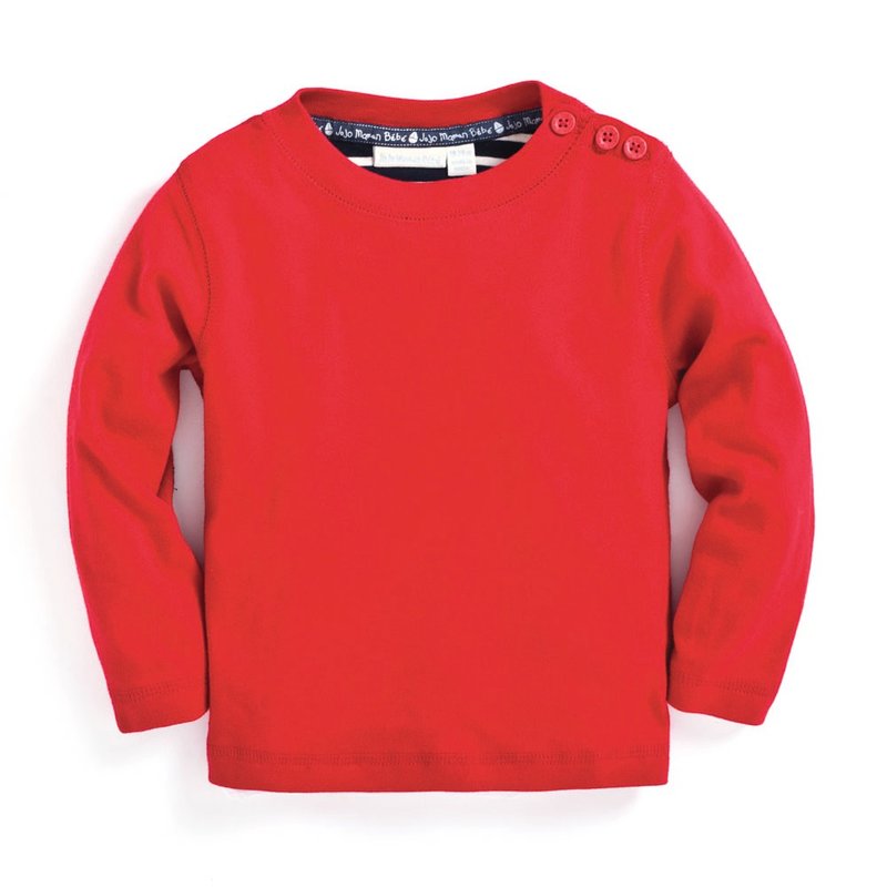 小小文青 手肘补丁 猎装式 T-Shirt 。红、蓝两色可选 - 童装上衣 - 棉．麻 多色