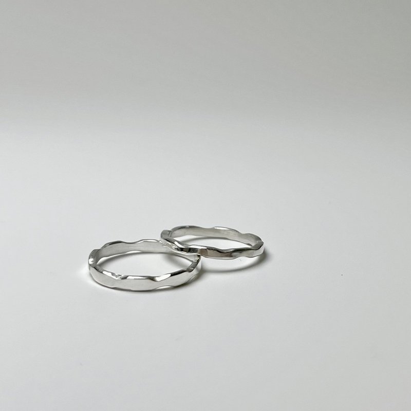 桃园/台北【心中的小波浪 - 999纯银】戒指 DIY 手作婚戒 单只 - 金工/饰品 - 纯银 