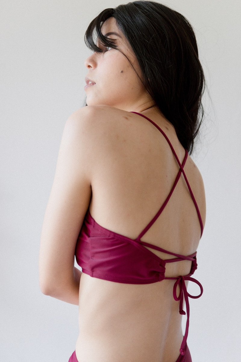 Double Crossback - Maroon / Swimwear - 女装泳衣/比基尼 - 其他材质 红色