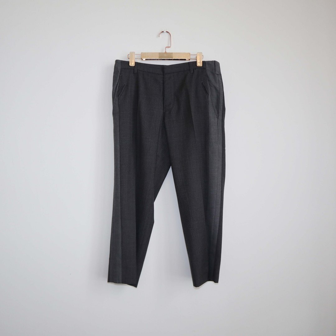 南瓜Vintage。Maison Martin Margiela 深灰 羊毛 休闲 长裤 - 男士长裤 - 羊毛 灰色